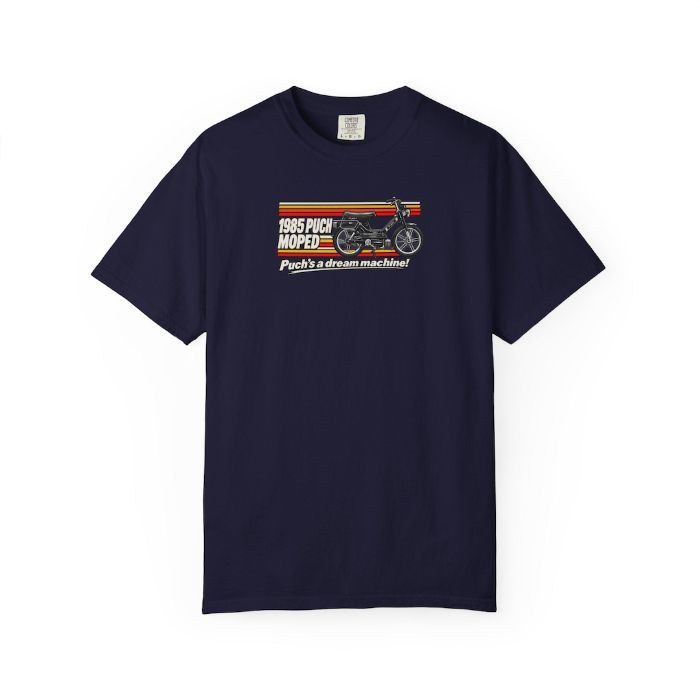 1985 Maxi LS Dream Machine T-Shirt - vintage Puch Maxi moped shirt by Moped Motel