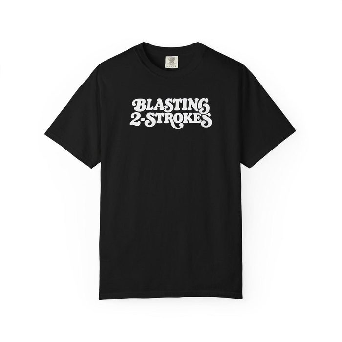 Blasting 2-Strokes T-Shirt - vintage moped shirt by Moped Motel