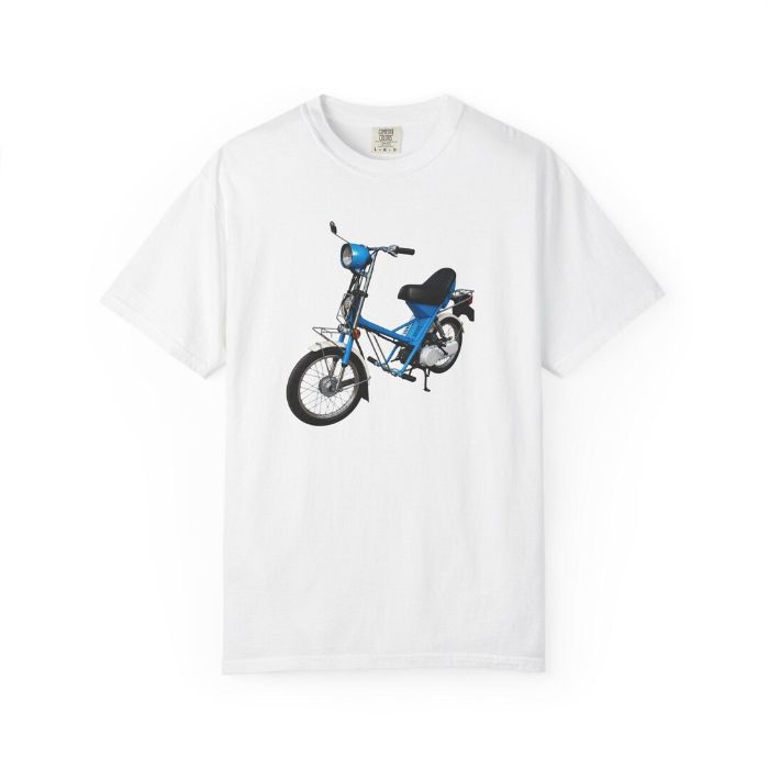 Garment-Dyed Moped T-Shirt - vintage moped shirt by Moped Motel