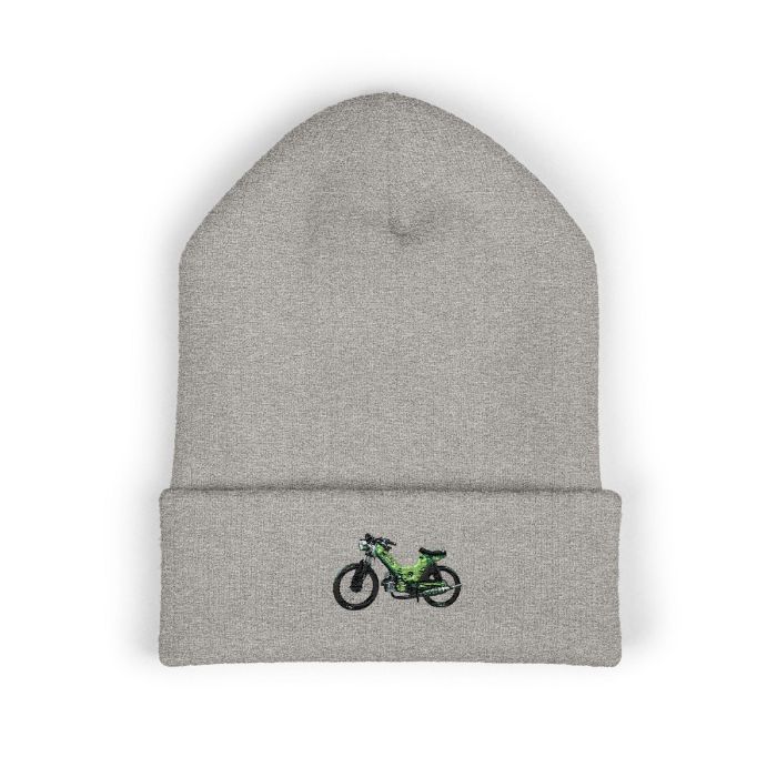 Green Maxi Beanie - vintage moped beanie by Moped Motel