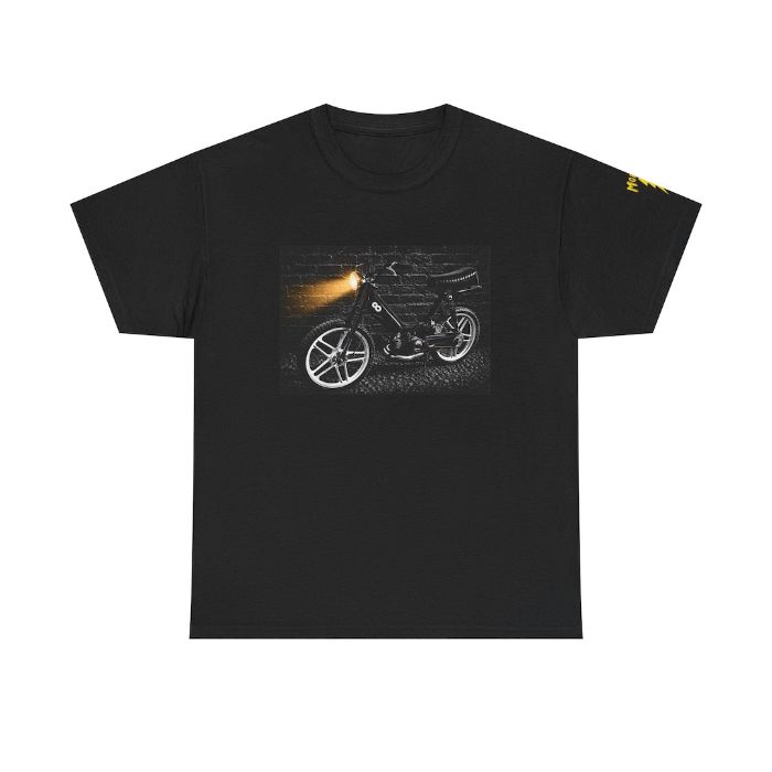 Hobbit Night Ride T-Shirt - vintage Honda Hobbit moped shirt by Moped Motel