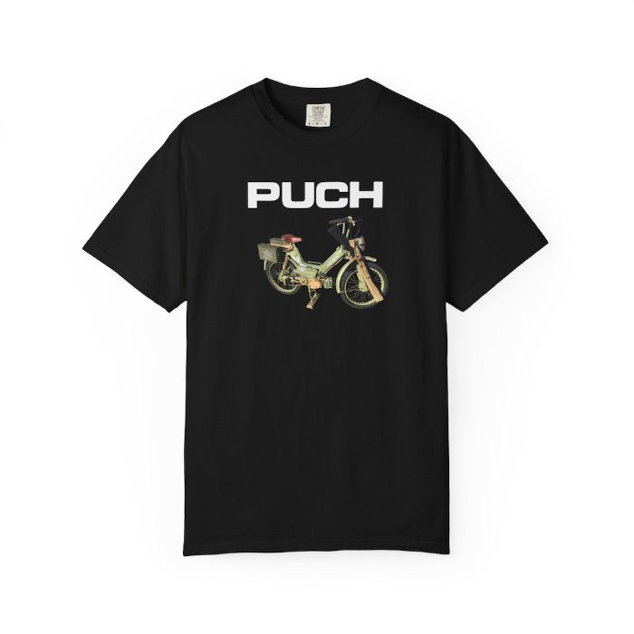 Maxi Military Tribute T-Shirt - vintage Puch Maxi moped shirt by Moped Motel