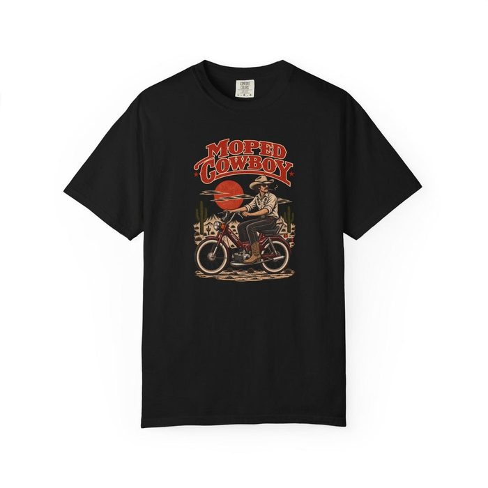 Moped Cowboy T-Shirt - vintage Puch Maxi moped shirt by Moped Motel