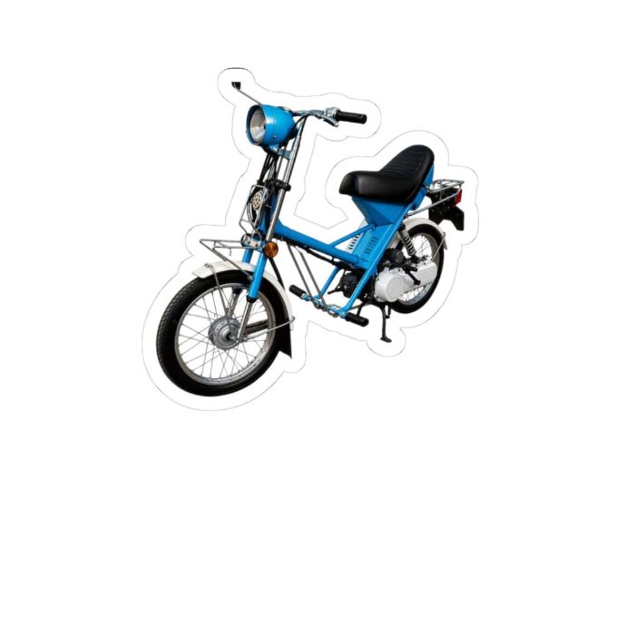 Moped Kiss-Cut Stickers - vintage moped sticker by Moped Motel