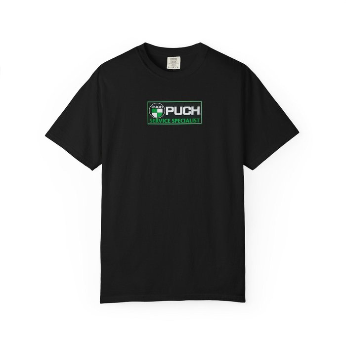 Puch Service Specialist T-Shirt - vintage Puch moped shirt by Moped Motel