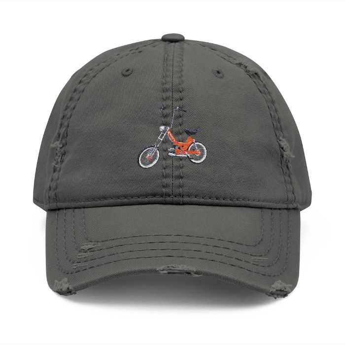 Tangerine Dream Dad Hat - vintage moped hat by Moped Motel